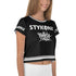 Women's Graffiti Crop Tee B&W Stykonz Crown Central - Stykonz Graffiti Streetwear