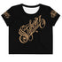 Women's Graffiti Crop Tee Gold Scriptkonz - Stykonz Graffiti Streetwear
