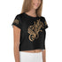 Women's Graffiti Crop Tee Gold Scriptkonz - Stykonz Graffiti Streetwear