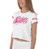 Women's Graffiti Crop Tee Hot Pink Scriptkonz - Stykonz Graffiti Streetwear