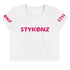 Women's Graffiti Crop Tee Hot Pink Stykonz Block - Stykonz Graffiti Streetwear