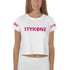 Women's Graffiti Crop Tee Hot Pink Stykonz Block - Stykonz Graffiti Streetwear