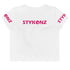Women's Graffiti Crop Tee Hot Pink Stykonz Block - Stykonz Graffiti Streetwear