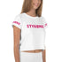 Women's Graffiti Crop Tee Hot Pink Stykonz Block - Stykonz Graffiti Streetwear