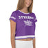 Women's Graffiti Crop Tee Purple Stykonz Crown Central - Stykonz Graffiti Streetwear