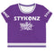 Women's Graffiti Crop Tee Purple Stykonz Crown Central - Stykonz Graffiti Streetwear