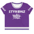 Women's Graffiti Crop Tee Purple Stykonz Crown Central - Stykonz Graffiti Streetwear