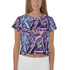 Women's Graffiti Crop Tee Purple Wildstyle - Stykonz Graffiti Streetwear