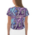 Women's Graffiti Crop Tee Purple Wildstyle - Stykonz Graffiti Streetwear