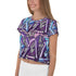 Women's Graffiti Crop Tee Purple Wildstyle - Stykonz Graffiti Streetwear
