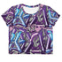 Women's Graffiti Crop Tee Purple Wildstyle - Stykonz Graffiti Streetwear