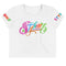 Women's Graffiti Crop Tee Scriptkonz Candy Block - Stykonz Graffiti Streetwear