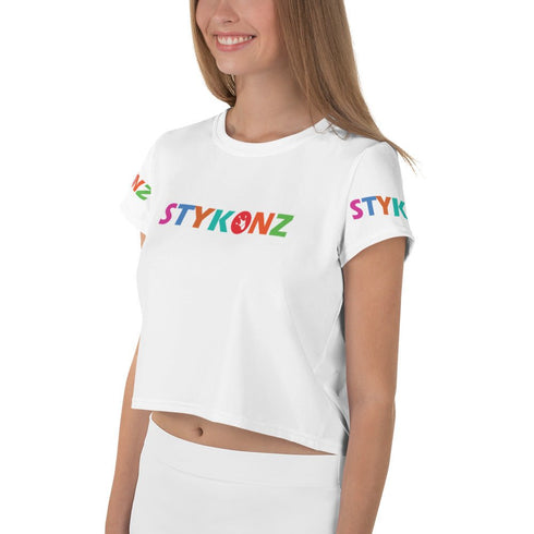 Women's Graffiti Crop Tee Stykonz Candy Block II - Stykonz Graffiti Streetwear