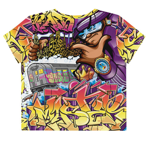 Women's Graffiti Crop Tee The Train Master NY Wildstyle - Stykonz Graffiti Streetwear
