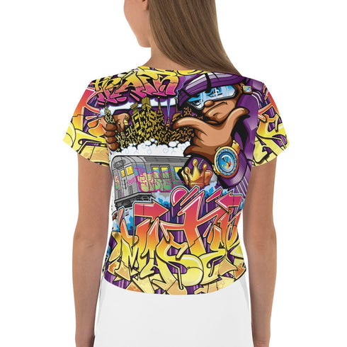 Women's Graffiti Crop Tee The Train Master NY Wildstyle - Stykonz Graffiti Streetwear