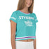 Women's Graffiti Crop Tee Turquoise Stykonz Crown Central - Stykonz Graffiti Streetwear