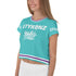 Women's Graffiti Crop Tee Turquoise Stykonz Crown Central - Stykonz Graffiti Streetwear