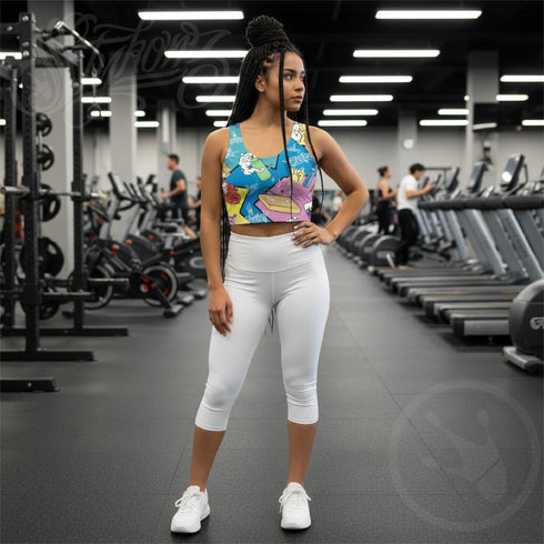 Women's Graffiti Crop Top feat 90's Elements - Stykonz Graffiti Streetwear