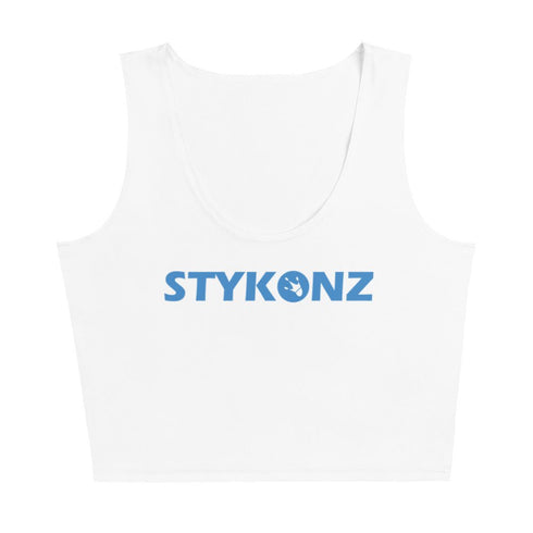 Women's Graffiti Crop Top feat B - Blue Stykonz - Stykonz Graffiti Streetwear