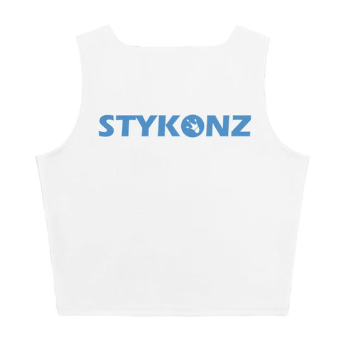 Women's Graffiti Crop Top feat B - Blue Stykonz - Stykonz Graffiti Streetwear