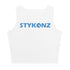 Women's Graffiti Crop Top feat B - Blue Stykonz - Stykonz Graffiti Streetwear