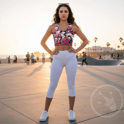 Women's Graffiti Crop Top feat Black Cherry - Stykonz Graffiti Streetwear