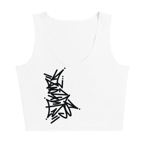 Women's Graffiti Crop Top feat Black Stykonz Tag - Stykonz Graffiti Streetwear