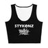 Women's Graffiti Crop Top feat B&W Stykonz Crown Central - Stykonz Graffiti Streetwear