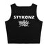 Women's Graffiti Crop Top feat B&W Stykonz Crown Central - Stykonz Graffiti Streetwear