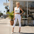 Women's Graffiti Crop Top feat Gold on White Scriptkonz - Stykonz Graffiti Streetwear