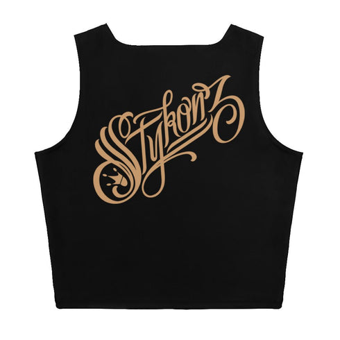 Women's Graffiti Crop Top feat Gold Scriptkonz - Stykonz Graffiti Streetwear