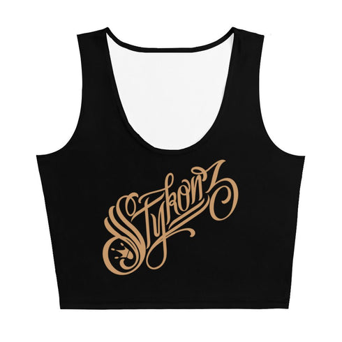 Women's Graffiti Crop Top feat Gold Scriptkonz - Stykonz Graffiti Streetwear