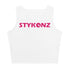 Women's Graffiti Crop Top feat Hot Pink Stykonz - Stykonz Graffiti Streetwear