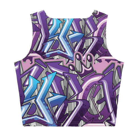 Women's Graffiti Crop Top feat Purple Wildstyle - Stykonz Graffiti Streetwear