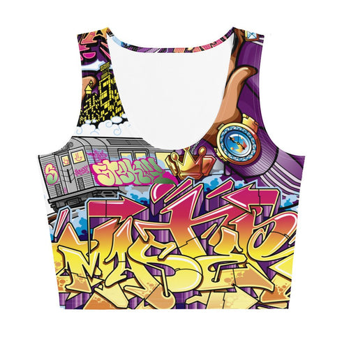 Women's Graffiti Crop Top feat The Train Master NY Wildstyle - Stykonz Graffiti Streetwear