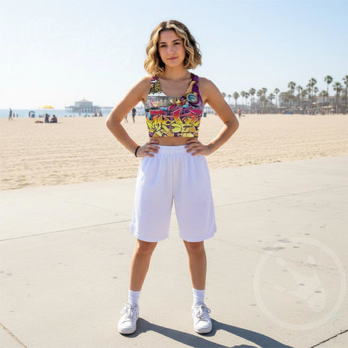 Women's Graffiti Crop Top feat The Train Master NY Wildstyle - Stykonz Graffiti Streetwear