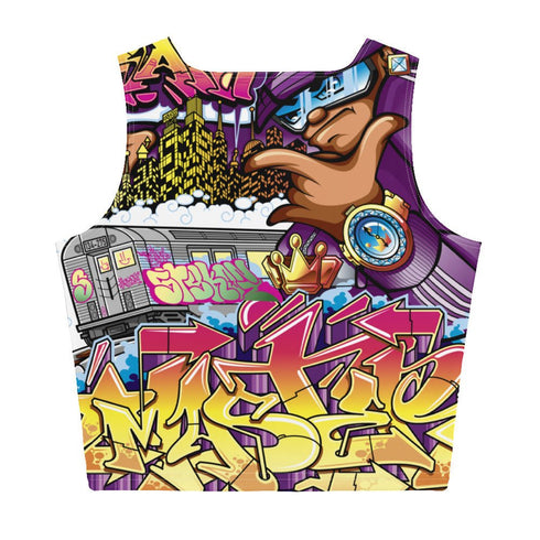 Women's Graffiti Crop Top feat The Train Master NY Wildstyle - Stykonz Graffiti Streetwear