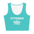 Women's Graffiti Crop Top feat Turquoise Stykonz Crown - Stykonz Graffiti Streetwear