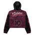 Women’s Graffiti Cropped Windbreaker – Black Cherry | Stykonz Hip - Hop Streetwear Jacket - Stykonz Graffiti Streetwear