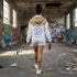 Women’s Graffiti Cropped Windbreaker – Candy | Stykonz Hip - Hop Streetwear Jacket - Stykonz Graffiti Streetwear