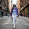 Women’s Graffiti Cropped Windbreaker – Ice - Block | Stykonz Hip - Hop Streetwear Jacket - Stykonz Graffiti Streetwear