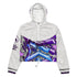 Women’s Graffiti Cropped Windbreaker – Stykonz Purple Wildstyle | Hip - Hop Streetwear Jacket - Stykonz Graffiti Streetwear
