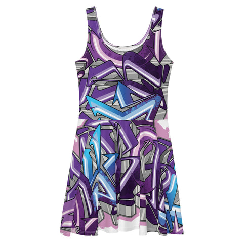 Women's Graffiti Dress Stykonz Purple Wildstyle - Stykonz Graffiti Streetwear