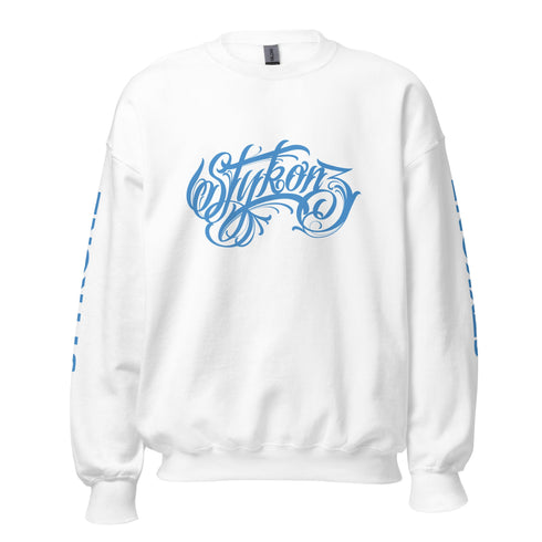 Women’s Graffiti Fleece Sweatshirt – B - Blue Scriptkonz II | Hip - Hop Streetwear Sweatshirt - Stykonz Graffiti Streetwear