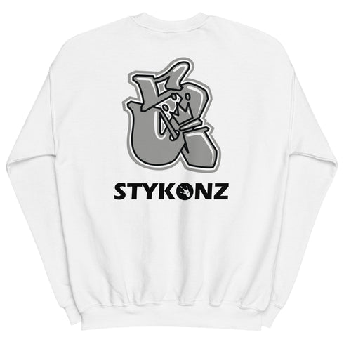 Women’s Graffiti Fleece Sweatshirt – Black Scriptkonz | Hip - Hop Streetwear Sweatshirt - Stykonz Graffiti Streetwear