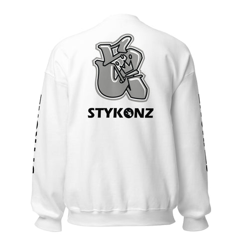 Women’s Graffiti Fleece Sweatshirt – Black Scriptkonz | Hip - Hop Streetwear Sweatshirt - Stykonz Graffiti Streetwear