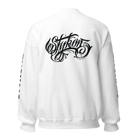Women’s Graffiti Fleece Sweatshirt – Black Scriptkonz II | Hip - Hop Streetwear Sweatshirt - Stykonz Graffiti Streetwear