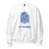 Women’s Graffiti Fleece Sweatshirt – Blue S - Kingz Crown Calli - Graff | Hip - Hop Streetwear Sweatshirt - Stykonz Graffiti Streetwear