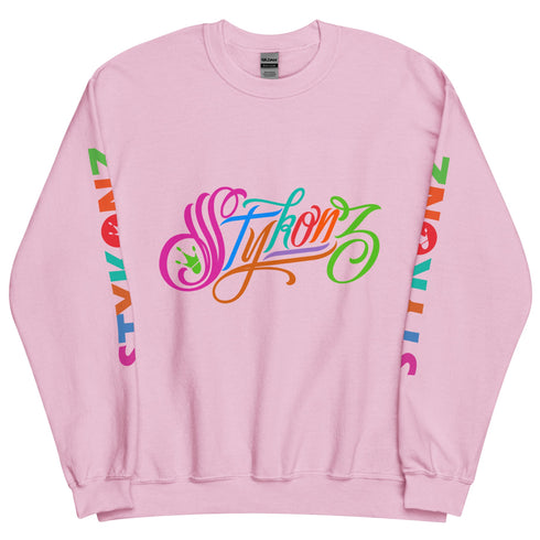 Women’s Graffiti Fleece Sweatshirt – Candy Scriptkonz | Hip - Hop Streetwear Sweatshirt - Stykonz Graffiti Streetwear
