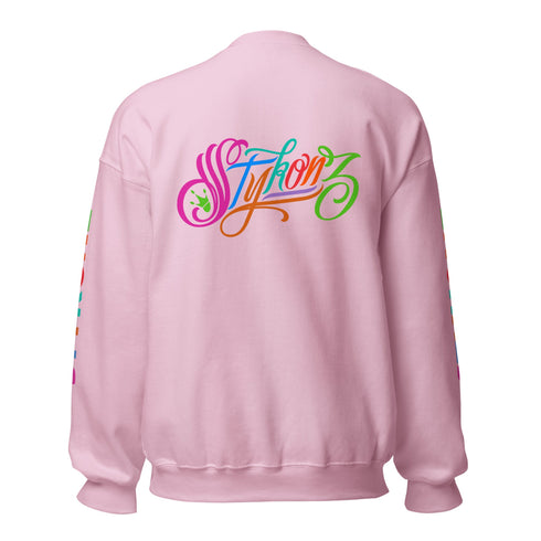 Women’s Graffiti Fleece Sweatshirt – Candy Scriptkonz | Hip - Hop Streetwear Sweatshirt - Stykonz Graffiti Streetwear